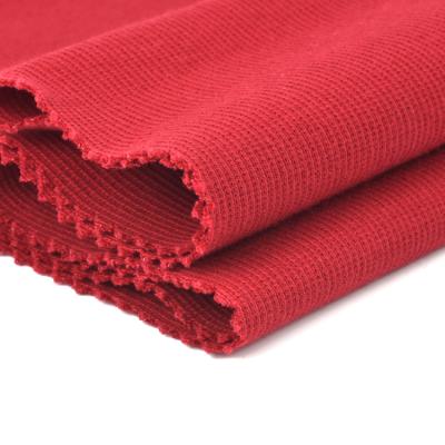 China Polyester 32s Organic Red Cotton Heavy Rib 2x2 Fabric Price for sale