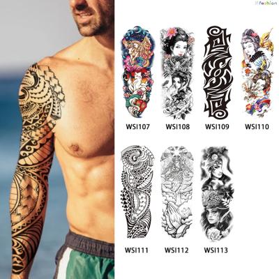 China Original IFASHION Temporary Tattoo Shoulder Sleeve Skull Waterproof Temporary Tattoo Sticker for sale