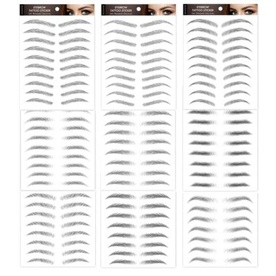 China Temporary Wholesale Fashionable Temporary Eyebrow Stickers Makeup Like Eyebrow Tattoo Stickers for sale