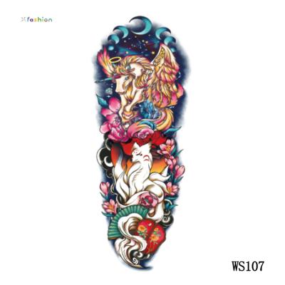 China Charm Temporal Protection Fashion ARM Tattoo Stickers 170mm*480mm Waterproof Extended Temporal Finger Tattoo Sticker for sale