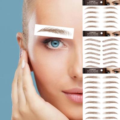 China Hot Selling Temporary 3D 4D Water Transfer Eyebrow Tattoo Hair Like Stickers Waterproof Fake Tattoo for sale