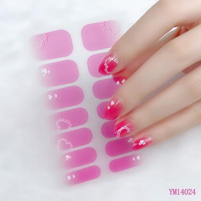 China 2021 Eco-friendly Amazon Sticker 14pcs/bag Hot Crystal Decal For Nail Art Set for sale