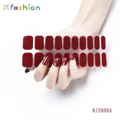 China 2021 Newest Hot Eco-friendly Other Nail Supplies Pcs Art Accesories Brand Logo Semi-cured Gel Nail Stickers For Nails for sale