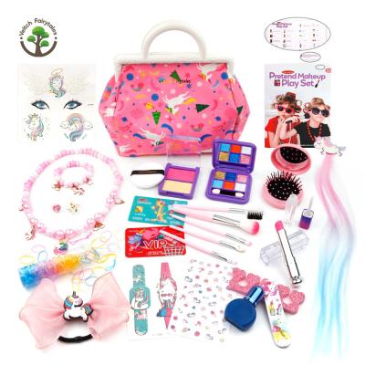 China Preschool Kids Play Set Veitch Fairy Tales Kids Toddler Girl Dress Up Princess Princess Cosmetic Makeup Toy Set With Handbag Safe &Non-Toxic Pretend Play Bags for sale