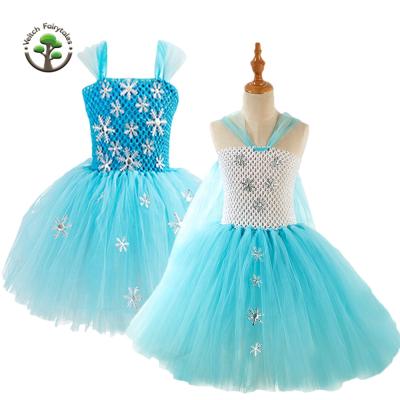 China Washable Kids Kids Princess Tutu Dress Up Costume Fluffy Layered Outfit Toddler Girl Birthday Party Stage Snow Queen Tulle for sale