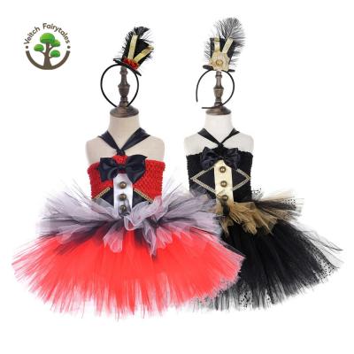 China Washable Kids Kids Toddler Girl Birthday Party Stage Circus Dress Up Costume Tulle Tutu Dress Fluffy Layered Outfit With Headband for sale