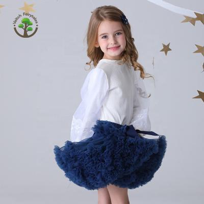 China Baby Girl Breathable Stage Kid Birthday Party Multicolor Rainbow Color Pettiskirt Dress Up Mini Fluffy Layered Tulle Ballet Dance Tutu Skirt for sale