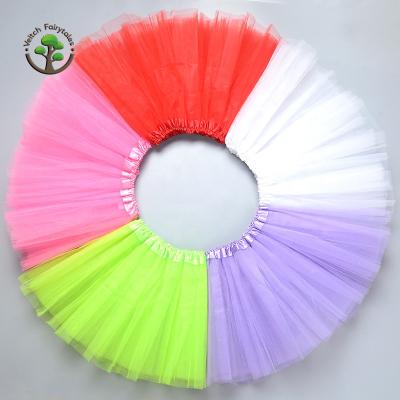 China Breathable Colorful Mini Fluffy Layered Tulle Rainbow Ballet Dance Tutu Skirt Princess Dress Up Kid Baby Birthday Party Stage Costume for sale