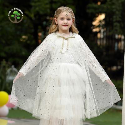 China Veitch Fairytales Kid Lovely Birthday Tulle Dress Up Dress Up Princess Children Babies Cloak Cape For Cosplay Costume Tulle Sequin for sale