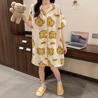 China QUICK DRY large size home wear summer cute slim students loose nightgown lady pajamas comfortable to wear outside for sale