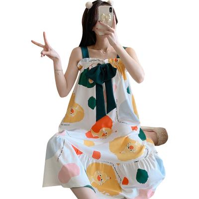 China Lovely Korean Pajamas Nightgown Pajamas Women Summer Loose Sleeve Shorts Korean Cartoon QUICK DRY Leisure 2022 New for sale