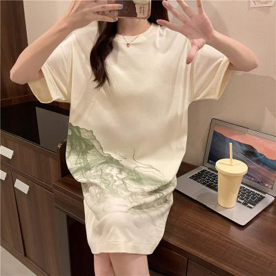 China 2022 new QUICK DRY cute cartoon pajamas little women cotton women nightgown can use home clothes leisure pajamas for sale