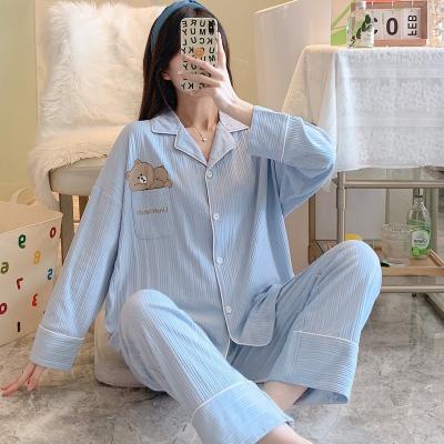 China Breathable autumn long sleeve pants cotton 2022 autumn casual loose women new home clothes can use bear pajamas for sale