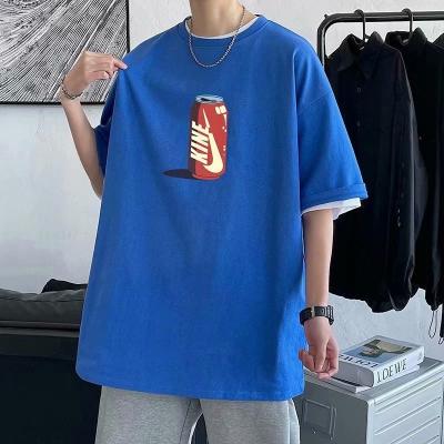 China fun American men's niche taenon trend Anti-wrinkle spring 2022 style thickened men's short-sleeved T-shirts for sale