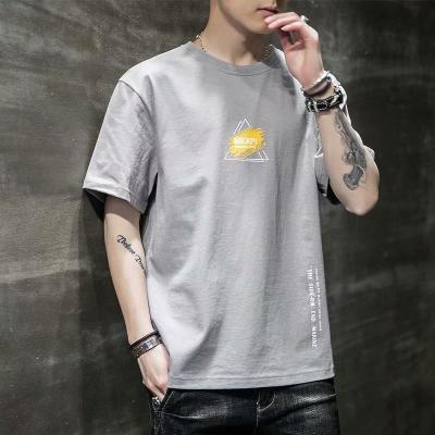 China Anti-wrinkle American printed short sleeve men's retro t-shirt 2022 summer trend boys top for sale