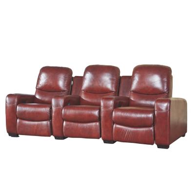 China Red Adjustable Home Cinema Chair Home Seating Chair Leather Recliner (Other) Living Room Sofa Set for sale