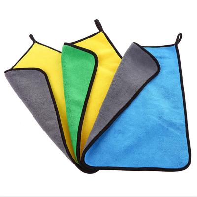 China Coral Type Stocked Towels Microfiber Towel Car Wash Wholesale Towels Fleece Cleaning Drying Cloth for sale