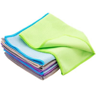 China Wholesale Easy Stored Cleaning Towel Microfiber Drying Towels Microfiber Fish Scale Towels for sale