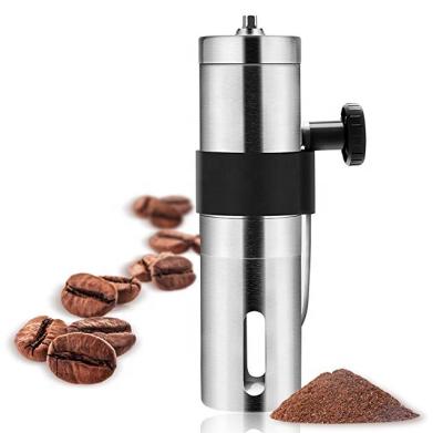 China Car Custom Label Adjustable Ceramic Burr Silicone Grip Manual Coffee Conical Grinder for Espresso Coffee for sale