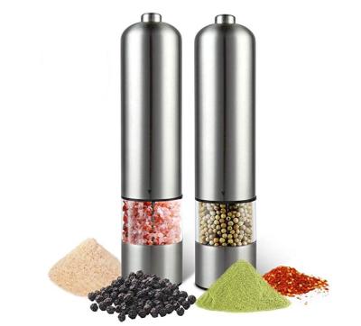 China Free Sample Bestselling Portable Electric Grinder Portable Electric Automatic Round Spice Salt Battery Operated Pepper Grinder for sale