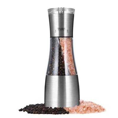 China Top Selling Stocked Popular 2 in 1 Salt and Pepper Mill Manual Double Pepper Mill and Grinders for sale