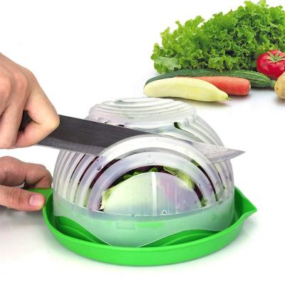 China Available Food Grade Large Capacity PP Fruit Vegetable Salad Slicer Cutter Plastic Non-slip Plastic Multifunctional Manual Bowl Available for sale