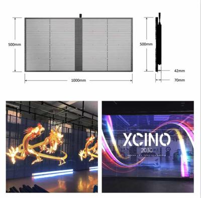 China Frameless LED Mesh Facade P3.91 - 7.82mm 3840Hz High Refresh Rate Aluminum Cabinet à venda