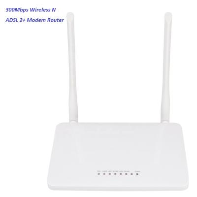 China 300Mbps ADSL Home Wireless Router N300 ADSL2+ Modem Wireless Router - 4x 10/100 Fast Ethernet LAN Ports for sale