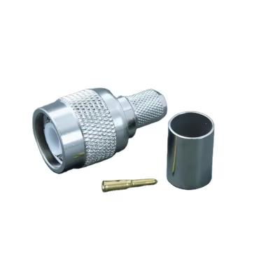 China Plug Crimp Connector RF Coaxial TNC Male for RG6 Cable 1P(AE)*1 for sale