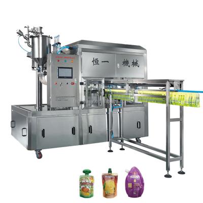 China Automatic Spout Pouch Ketchup Juice Fruit Vinegar Food Factory Price Mayonnaise Filling Capping Machine for sale