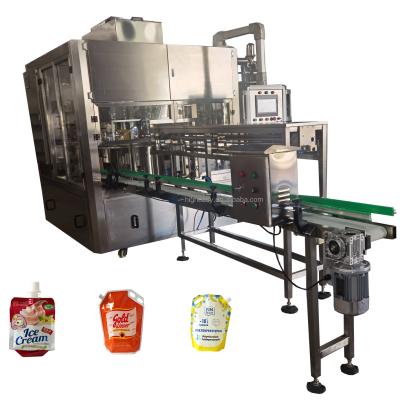 China Food Factory Price Spout Automatic Pouch Filling Capping Machine For Mustard Sauce Pudding Liquid Egg for sale