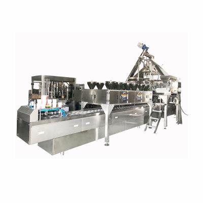 China Food factory price oatmeal nut rice meusli popcorn paper cup filling sealing machine for sale