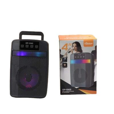 China New 4 inch DTS BT karaoke single wireless audio megaphone main speaker with LED light speaker box for sale