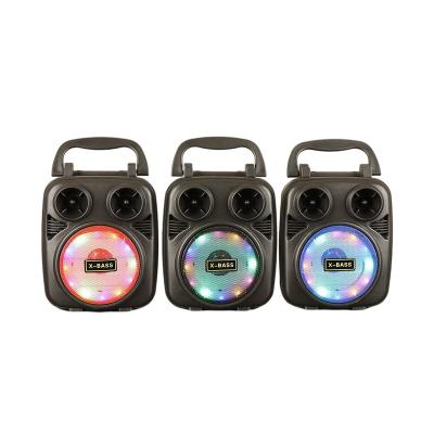 China LED flashing light the new mini wireless mobile phone speaker supports microphone singing and music playing speaker for sale