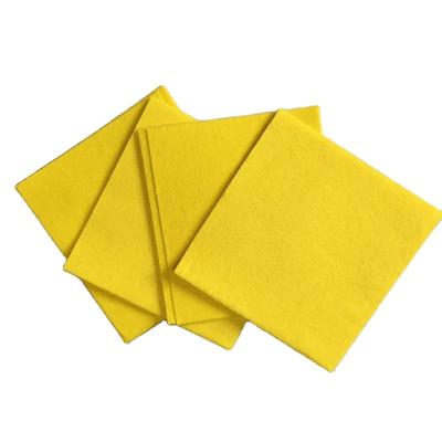 China Durable Muti Purpose Yellow Super Dust Absorbent Viscose Nonwoven Needle Punched Flooring Fabric for sale