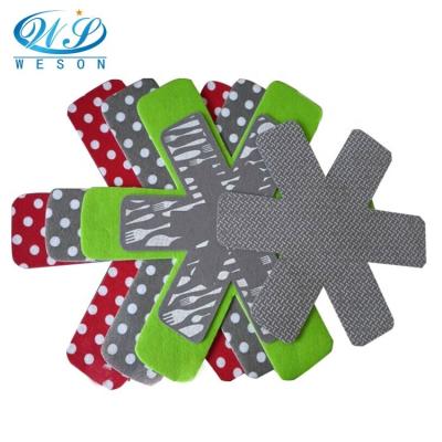 China Viable Wholesale Custom Felt Fabric Pan Dishes Protection Pad Mat for Kitchenware and Bakeware for sale