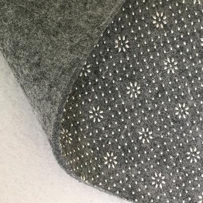 China Waterproof Anti Slip Felt Polyester Material Non Woven Felt With PVC Dots for sale