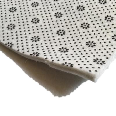 China Waterproof PVC Or Silicone Dot Coated Non-Slip Non-Woven Fabric Carpet Bottom Anti Slip Felt Fabric for sale