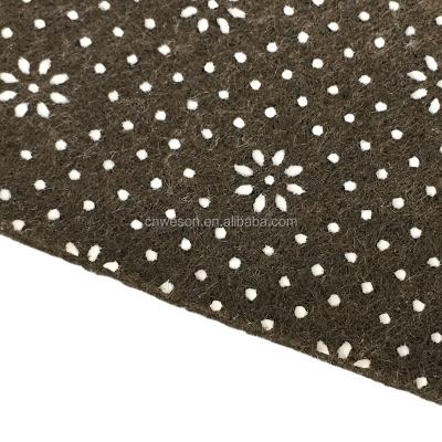 China Waterproof PVC dots non-woven plain nonwoven felt carpet felt underlayment dotted PVC fabric for sale