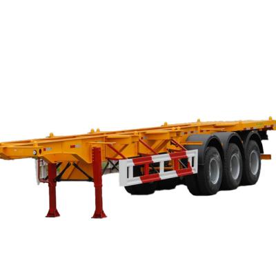 China Skeleton Truck Trailer Vehicle Manufacturer 20 Foot 40Ft Container Chassis Trailer For Transportation for sale