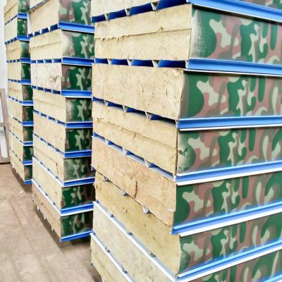 China Heat insulation for cold storage/fridge/wall/vehicle rock wool sandwich panel to cover for fishing made in china cold room storage for sale