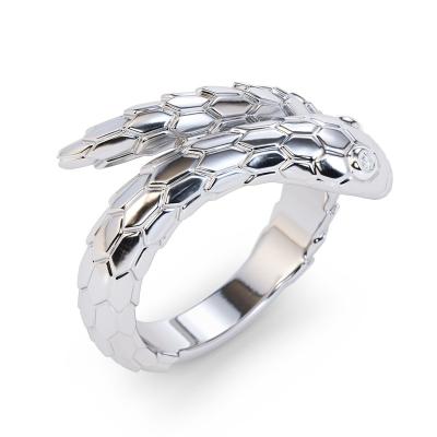 China Vintage Jewelry Snake Design Ring Custom Antique Color Adjustable Snake Ring for sale