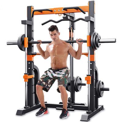 China Smith Machine Squat Rack Comfortable Consumer and Commercial Gym Training Equipment Weight Lifting Barbell Press Bench Gantry for sale