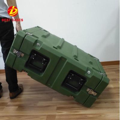 China IP65 4u waterproof shockproof rotomolded military rackmount case for sale