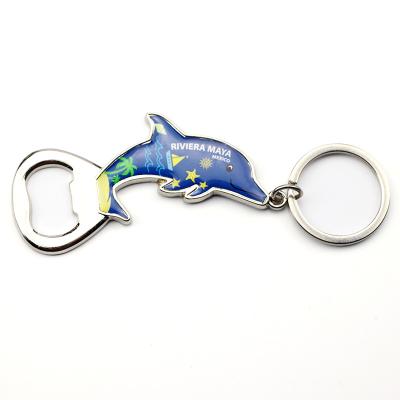 China Cute Custom Sustainable Metal Souvenir Metal Beer Bottle Opener Sustainable Luxury Customized Fish Shape Key Chain for sale