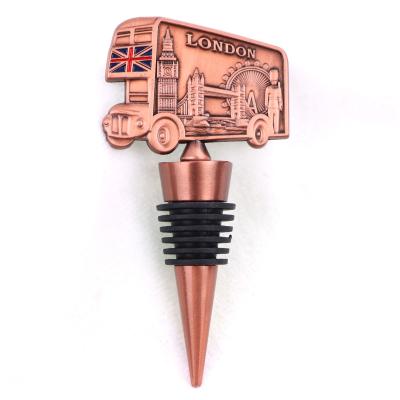 China Wholesale custom engravable custom logo luxury metal London bottle vacuum wine stoppers for sale