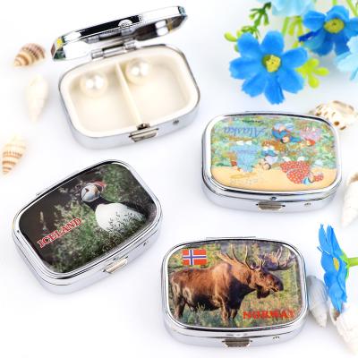 China Custom Home Decoration Eco Stainless Steel Travel Souvenir Mini Pocket Metal Pill Storage Box New for sale