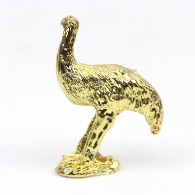 China Europe Wholesale Custom Design Animal Souvenir Mini Metal Figurine Table Decor Cute Gold Shape Statue for sale