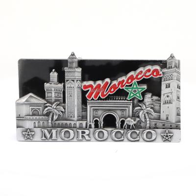 China Vintage Custom Design Morocco Souvenir Business Card Metal Craft Name Card Desktop Holder for sale