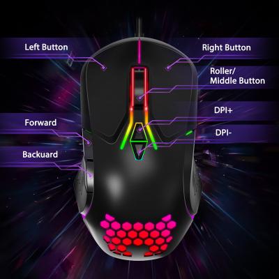 China Hot Selling New Backlight Wireless Hollow Body Mouse Gaming Mouse Optical Computer Mouse With Adjustable Color for sale